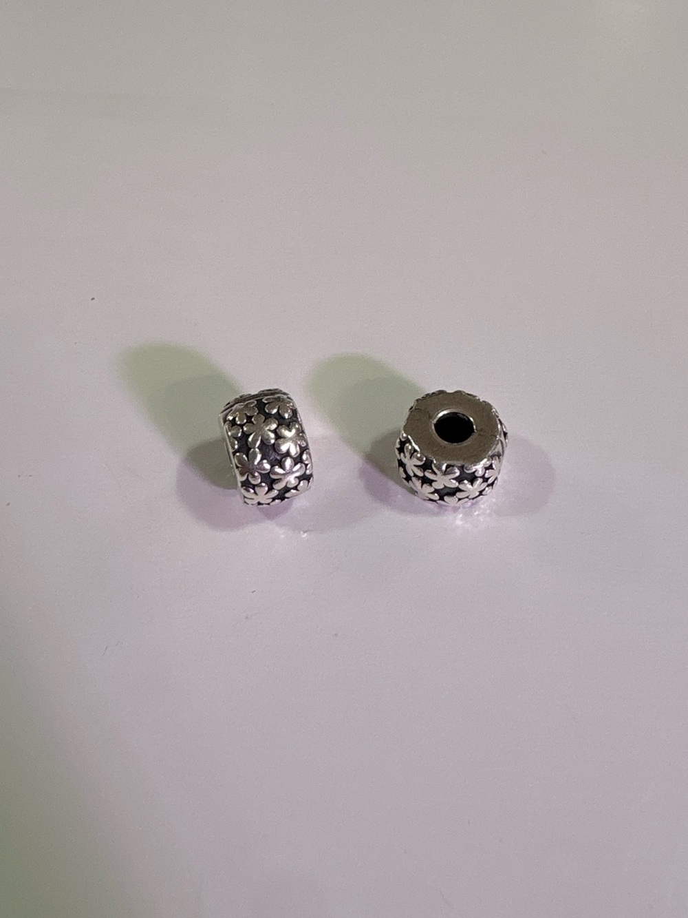 Pandora Silver Floral Clip Charms